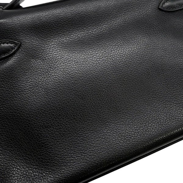 エルメス ハンドバッグ ポシェットケリー ブラック/シルバー金具 エバーグレイン □I刻印 黒