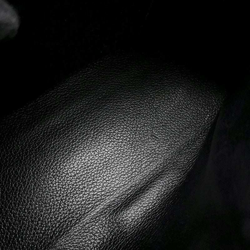 エルメス ハンドバッグ ポシェットケリー ブラック/シルバー金具 エバーグレイン □I刻印 黒