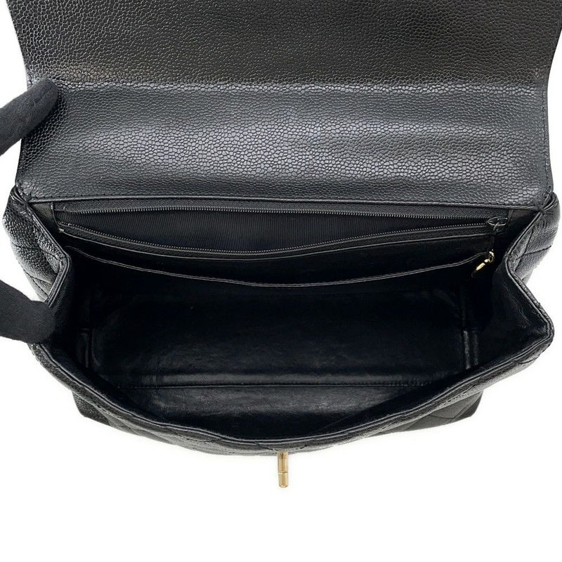 シャネル ハンドバッグ マトラッセ ココマーク キャビアスキン A12397 CHANEL 黒