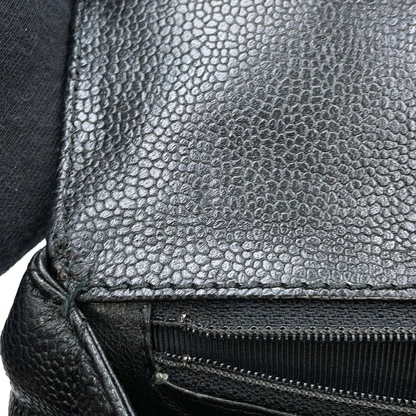 シャネル ハンドバッグ マトラッセ ココマーク キャビアスキン A12397 CHANEL 黒