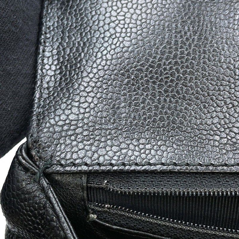 シャネル ハンドバッグ マトラッセ ココマーク キャビアスキン A12397 CHANEL 黒