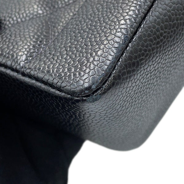 シャネル チェーンショルダーバッグ マトラッセ25 ココマーク ダイアナ キャビアスキン A01165 CHANEL 黒