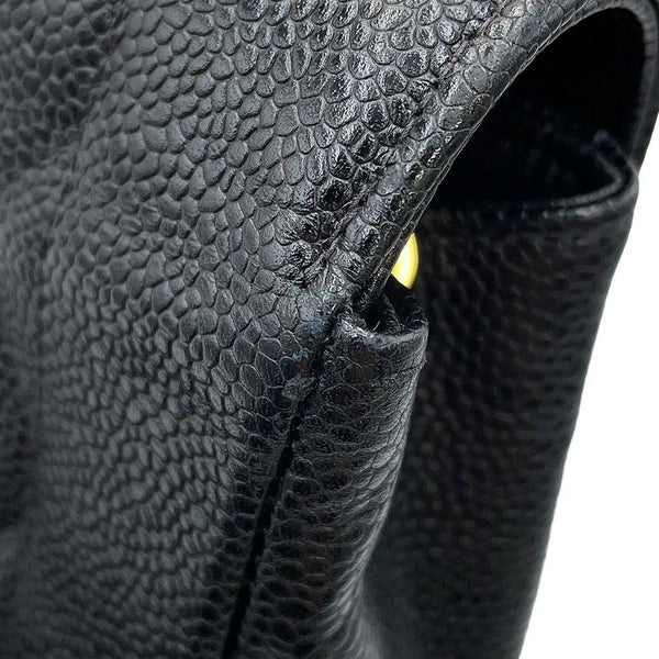 シャネル チェーンショルダーバッグ マトラッセ25 ココマーク ダイアナ キャビアスキン A01165 CHANEL 黒