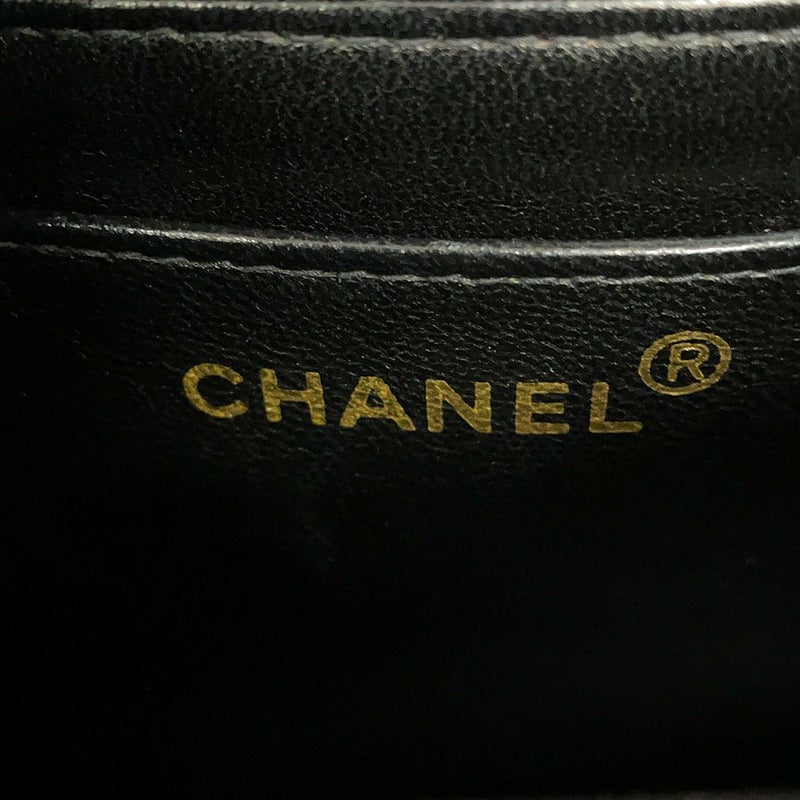 シャネル チェーンショルダーバッグ マトラッセ25 ココマーク ダイアナ キャビアスキン A01165 CHANEL 黒