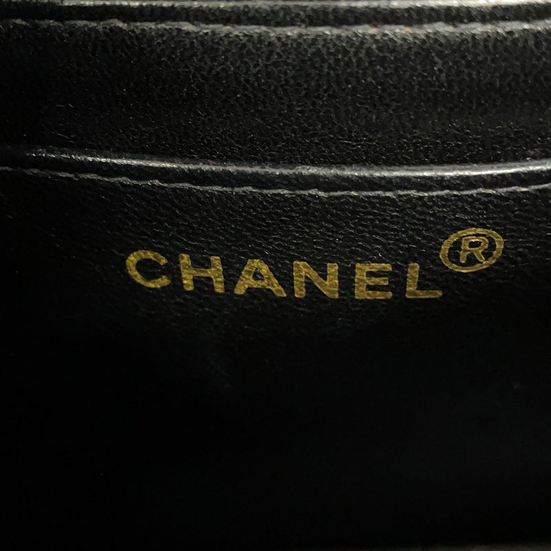 シャネル チェーンショルダーバッグ マトラッセ25 ココマーク ダイアナ キャビアスキン A01165 CHANEL 黒