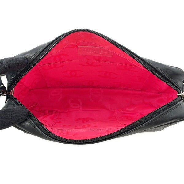 シャネル ショルダーバッグ カンボンライン ココマーク マトラッセ ラムスキン A28120 CHANEL ワンショルダー 黒