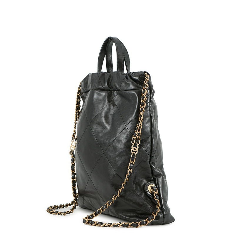 シャネル リュック シャネル22 スモール シャイニーカーフスキン AS3859 CHANEL バッグ 黒
