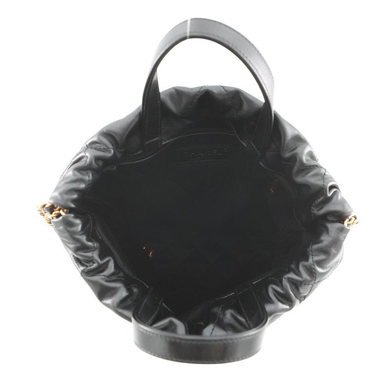 シャネル リュック シャネル22 スモール シャイニーカーフスキン AS3859 CHANEL バッグ 黒