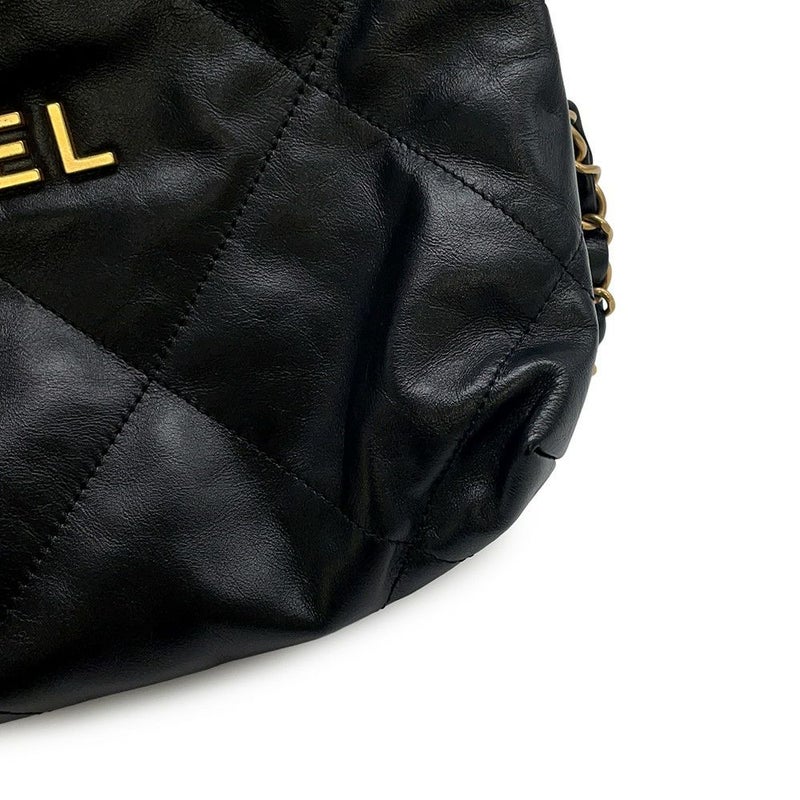 シャネル リュック シャネル22 スモール シャイニーカーフスキン AS3859 CHANEL バッグ 黒
