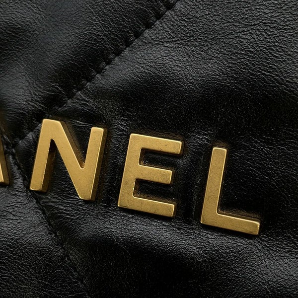 シャネル リュック シャネル22 スモール シャイニーカーフスキン AS3859 CHANEL バッグ 黒