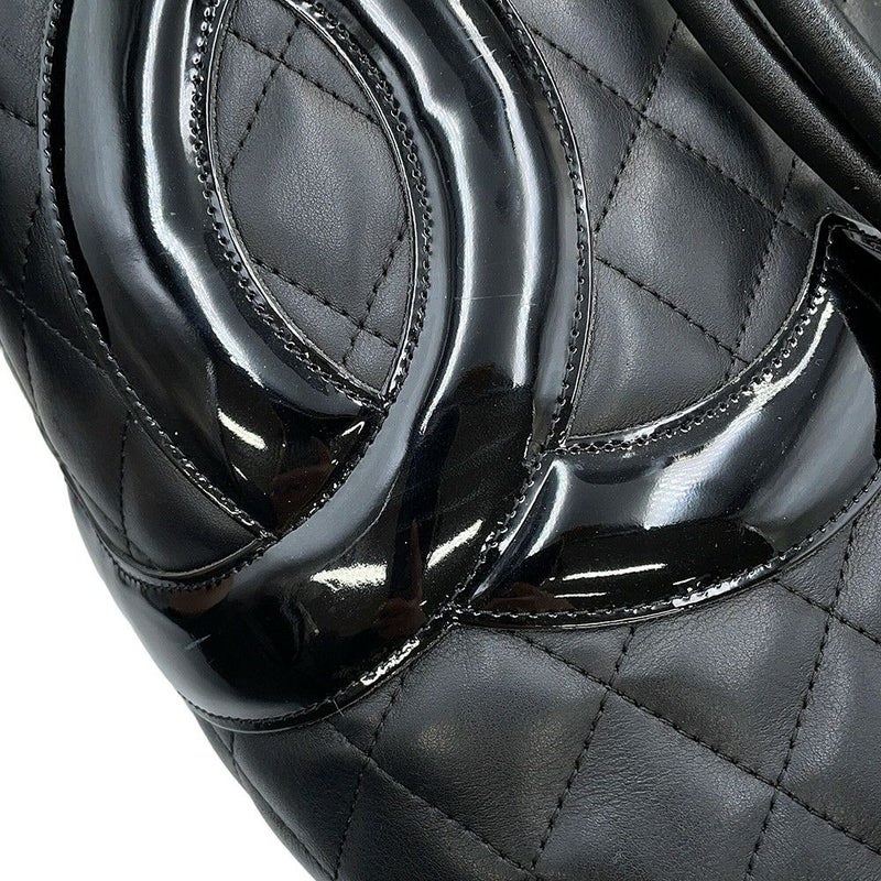 シャネル トートバッグ カンボンライン ラージトート マトラッセ ココマーク ラムスキン A25169 CHANEL 黒