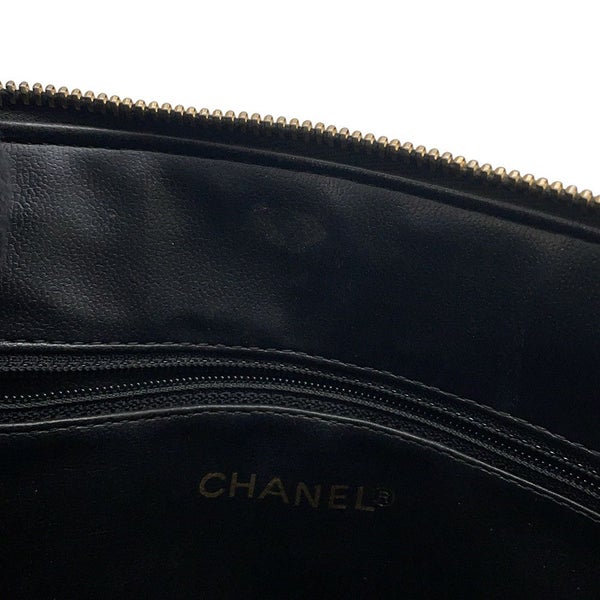 シャネル ハンドバッグ マトラッセ ココマーク ココボール キャビアスキン CHANEL 2wayショルダー 黒