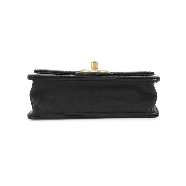 ャネル チェーンショルダーバッグ マトラッセ ココマーク フェイクパール ラムスキン AS0584 CHANEL バッグ 黒