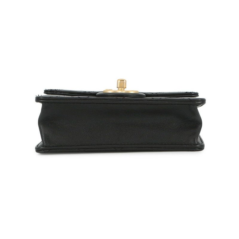 ャネル チェーンショルダーバッグ マトラッセ ココマーク フェイクパール ラムスキン AS0584 CHANEL バッグ 黒