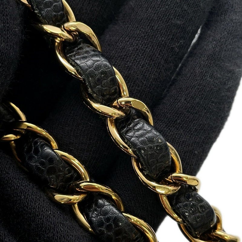 シャネル チェーンショルダーバッグ マトラッセ23 ココマーク ダブルチェーン キャビアスキン A01113 CHANEL バッグ 黒