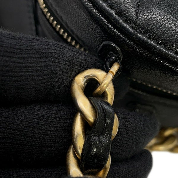 シャネル チェーンショルダーバッグ シャネル19 ココマーク ラムスキン AP0945 CHANEL 黒
