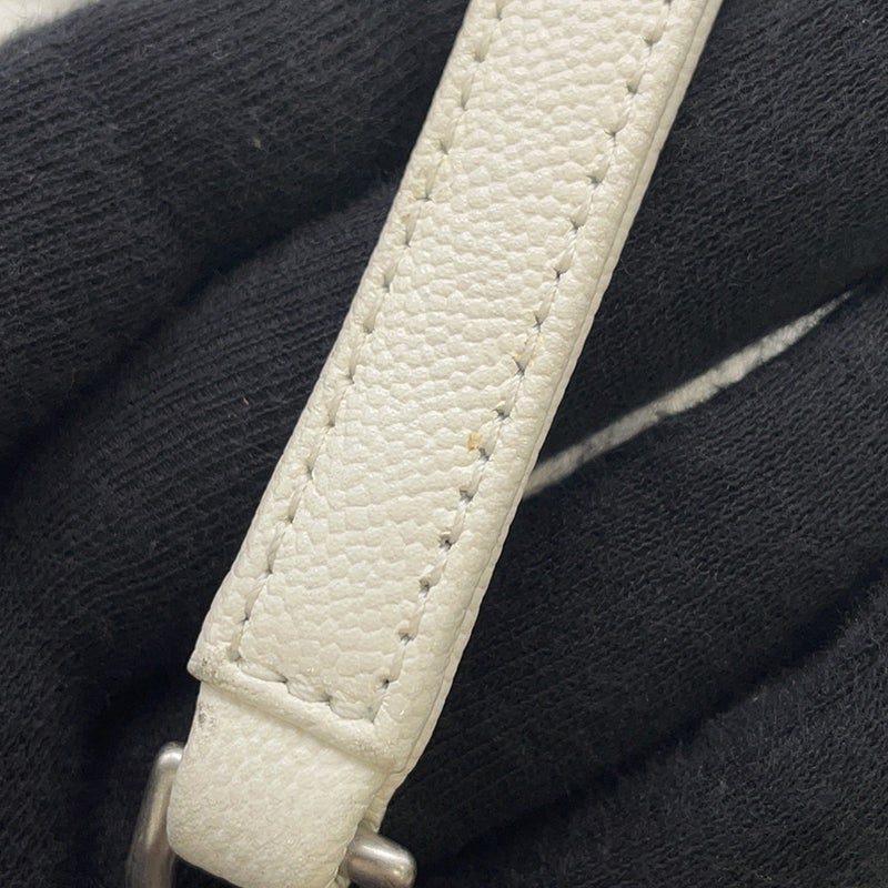 シャネル チェーンショルダーバッグ マトラッセ ココマーク ボーイシャネル スモール キャビアスキン AS3350 CHANEL 2way 白