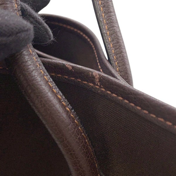 エルメス トートバッグ ガーデンパーティPM マロン/シルバー金具 トワルオフィシエ/ブッフルスキッパー □H刻印