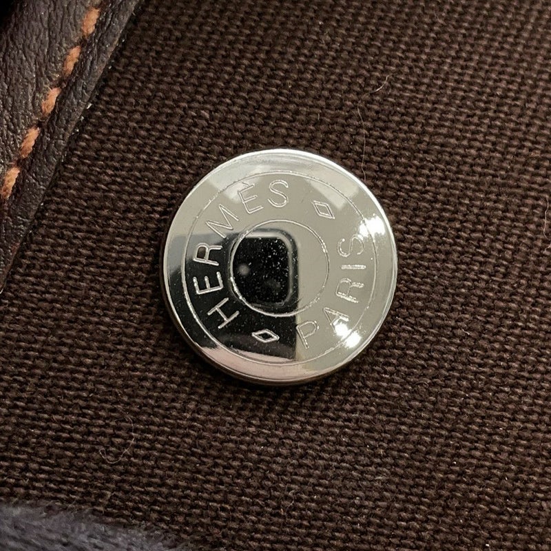 エルメス トートバッグ ガーデンパーティPM マロン/シルバー金具 トワルオフィシエ/ブッフルスキッパー □H刻印