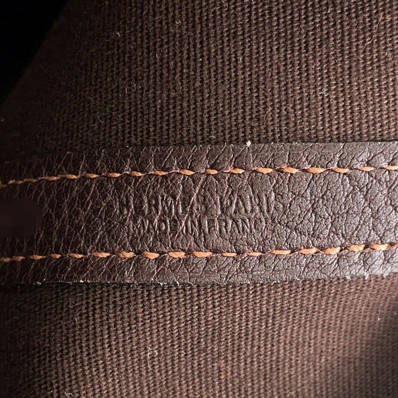 エルメス トートバッグ ガーデンパーティPM マロン/シルバー金具 トワルオフィシエ/ブッフルスキッパー □H刻印