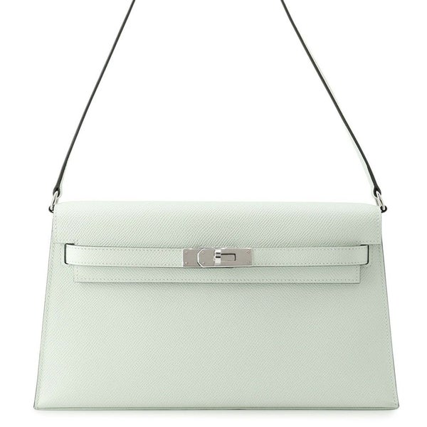 エルメス クラッチバッグ ケリーエラン ヴェールペパーミント/シルバー金具 エプソン K刻印 2wayショルダー