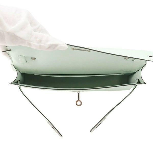 エルメス クラッチバッグ ケリーエラン ヴェールペパーミント/シルバー金具 エプソン K刻印 2wayショルダー