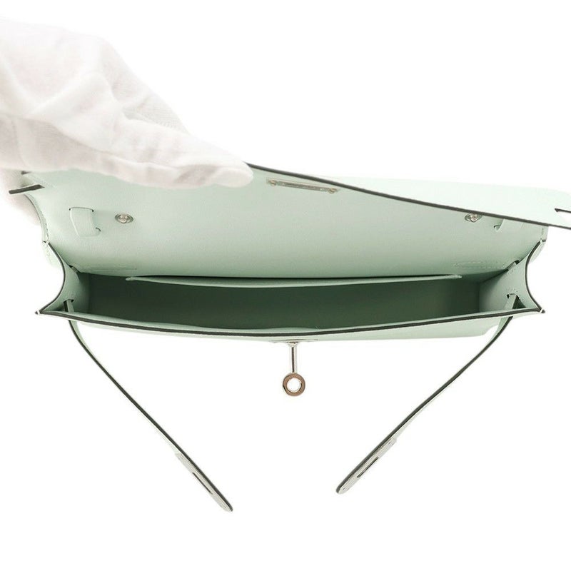 エルメス クラッチバッグ ケリーエラン ヴェールペパーミント/シルバー金具 エプソン K刻印 2wayショルダー