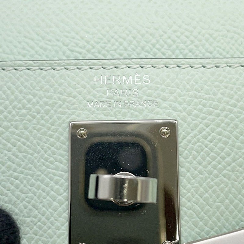 エルメス クラッチバッグ ケリーエラン ヴェールペパーミント/シルバー金具 エプソン K刻印 2wayショルダー