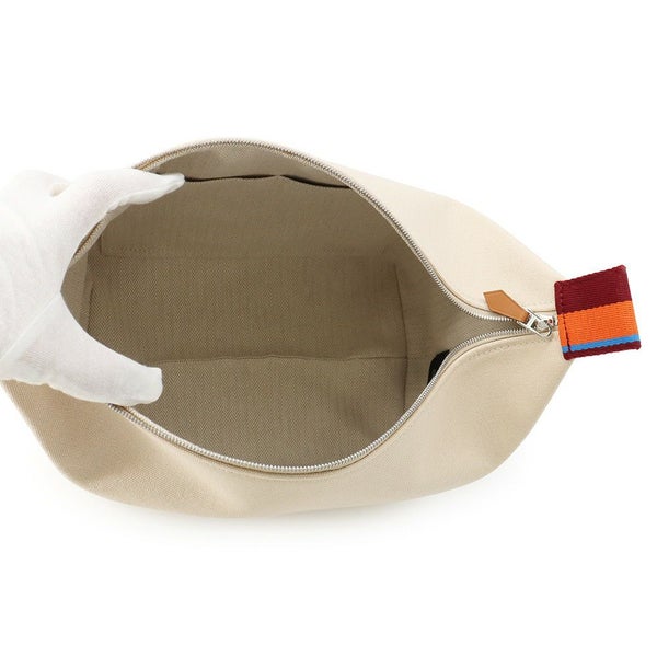 エルメス ポーチ ブリッド・ア・ブラックGM Hパヴィヨン ナチュラル/マルチカラー/シルバー金具 キャンバス