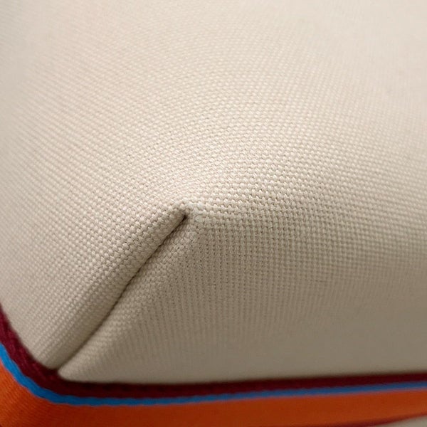 エルメス ポーチ ブリッド・ア・ブラックGM Hパヴィヨン ナチュラル/マルチカラー/シルバー金具 キャンバス