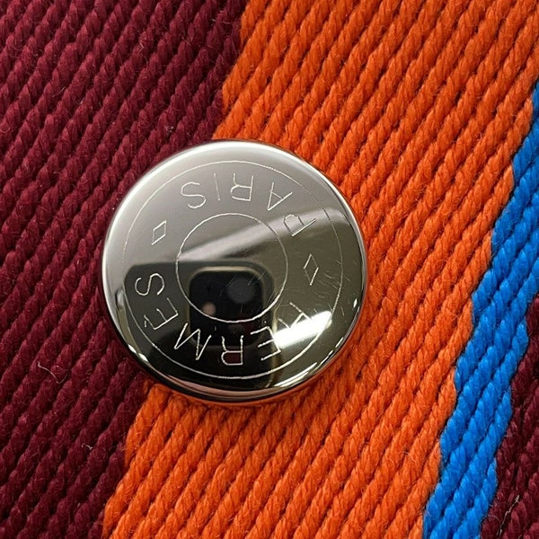 エルメス ポーチ ブリッド・ア・ブラックGM Hパヴィヨン ナチュラル/マルチカラー/シルバー金具 キャンバス