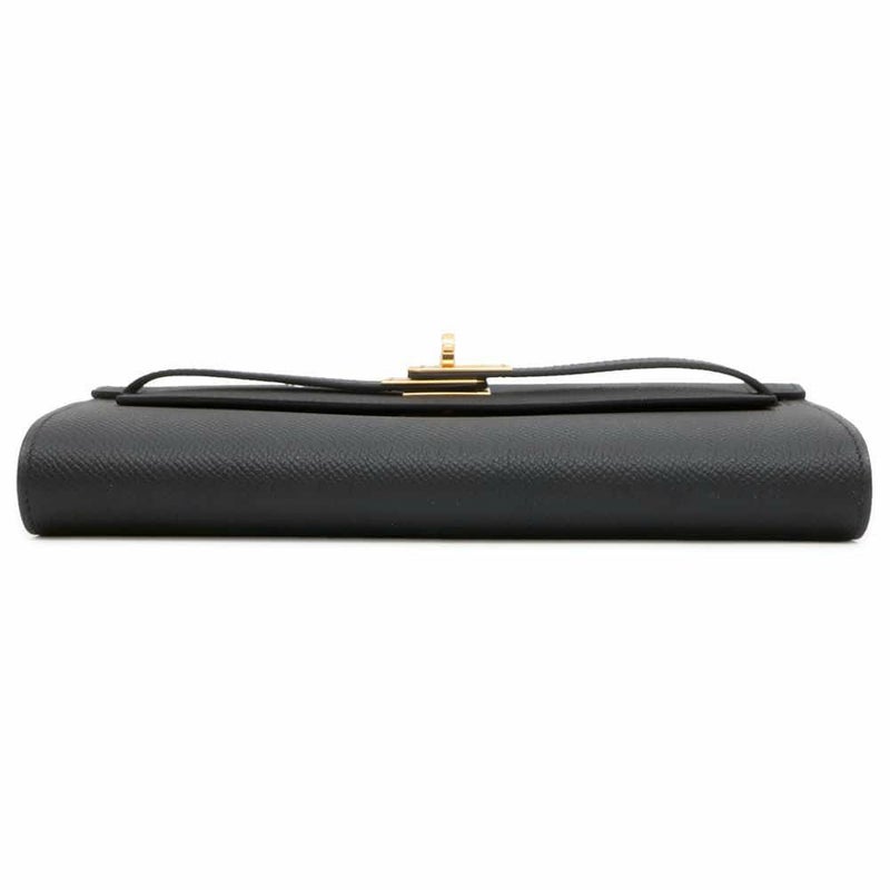 エルメス ケリーウォレット ロング トゥーゴー ブラック/ゴールド金具 エプソン B刻印 HERMES 黒