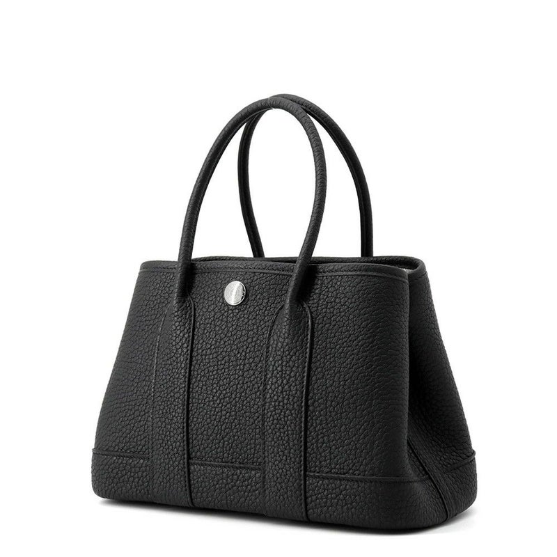 エルメス トートバッグ ネオ・ガーデン 23 ガーデンパーティ ブラック/シルバー金具 ネゴンダ K刻印 黒