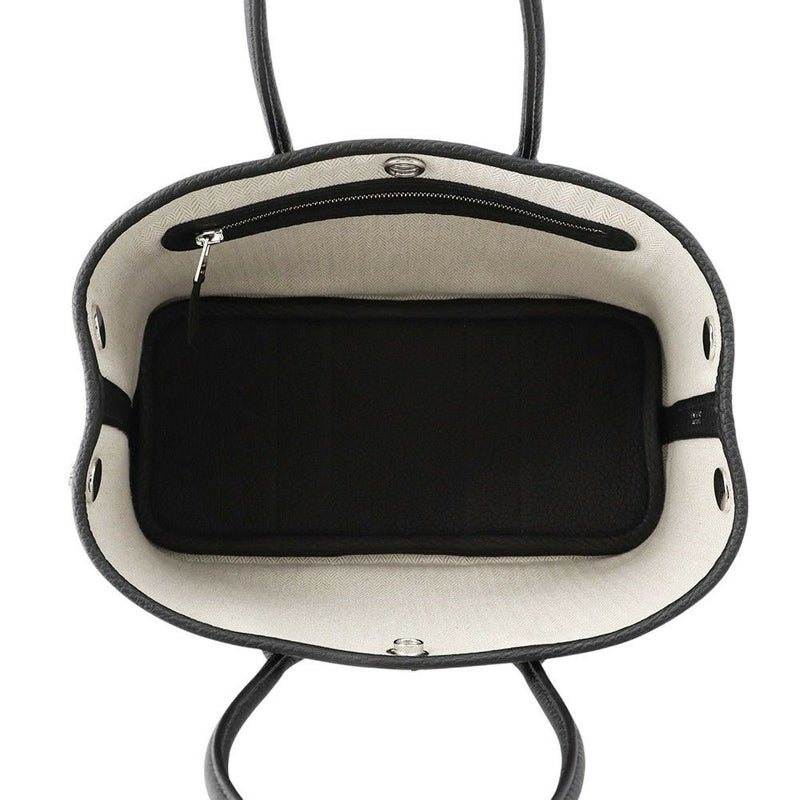 エルメス トートバッグ ネオ・ガーデン 23 ガーデンパーティ ブラック/シルバー金具 ネゴンダ K刻印 黒