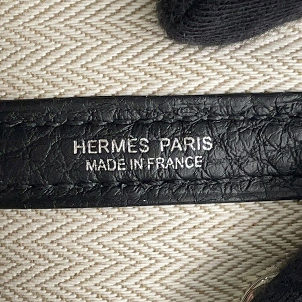 エルメス トートバッグ ネオ・ガーデン 23 ガーデンパーティ ブラック/シルバー金具 ネゴンダ K刻印 黒