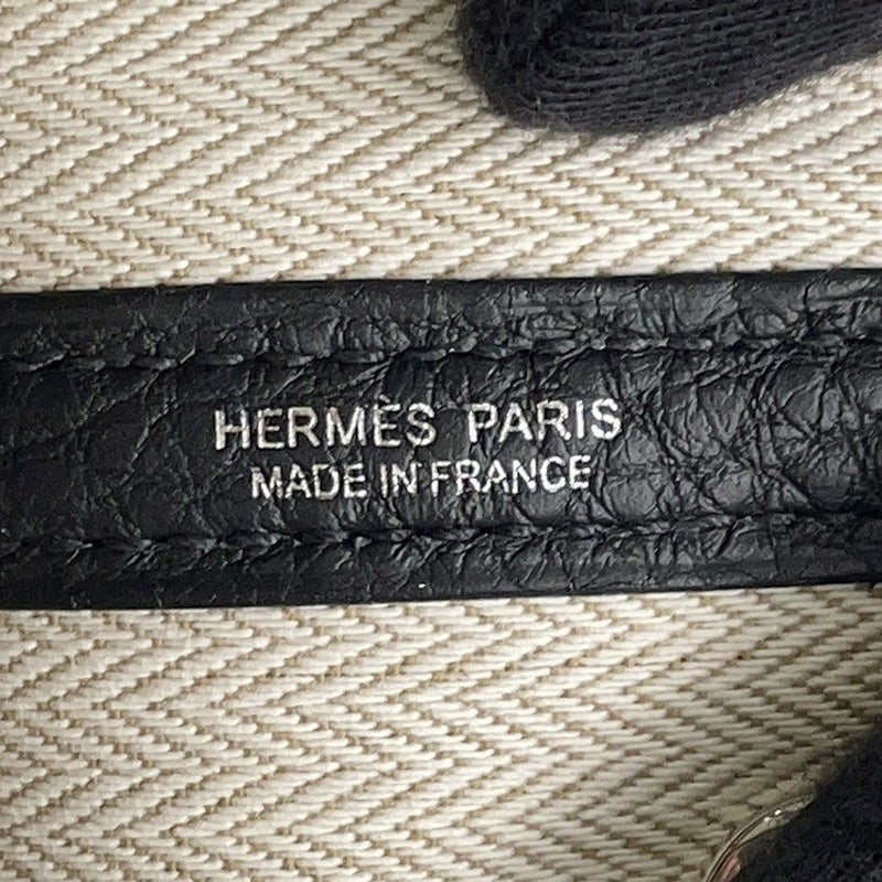 エルメス トートバッグ ネオ・ガーデン 23 ガーデンパーティ ブラック/シルバー金具 ネゴンダ K刻印 黒