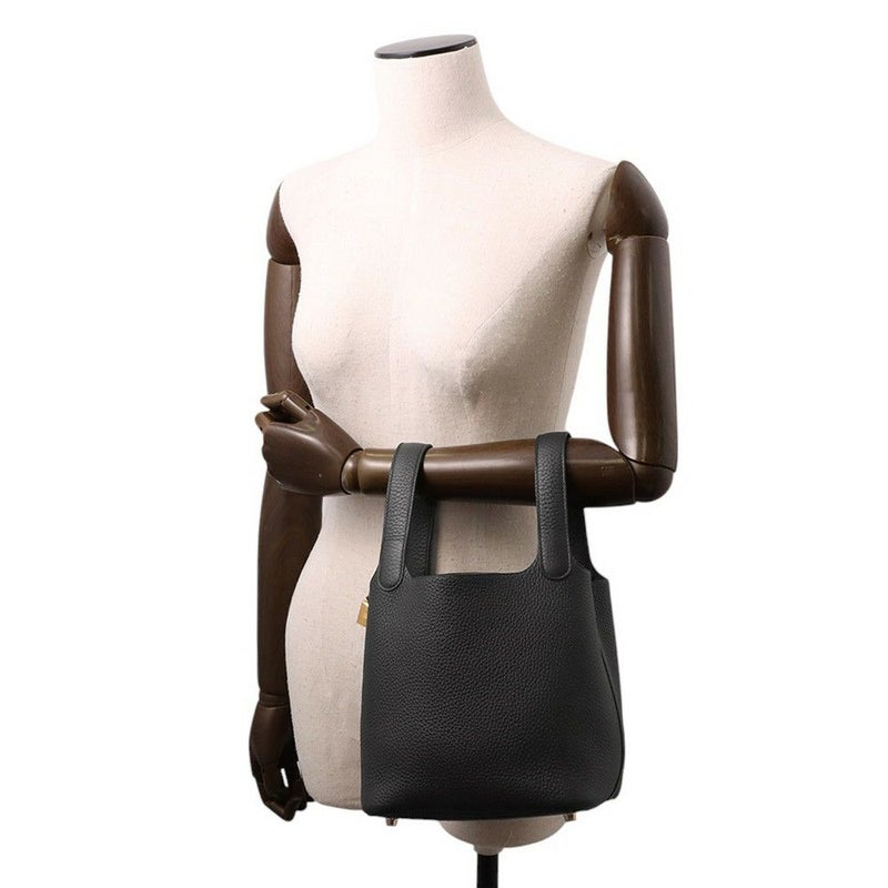 エルメス ハンドバッグ ピコタンロックPM ブラック/ゴールド金具 トリヨンクレマンス K刻印 黒