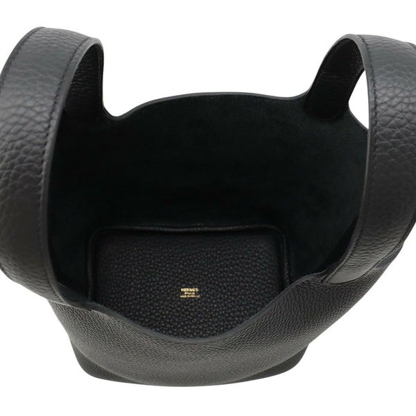 エルメス ハンドバッグ ピコタンロックPM ブラック/ゴールド金具 トリヨンクレマンス K刻印 黒