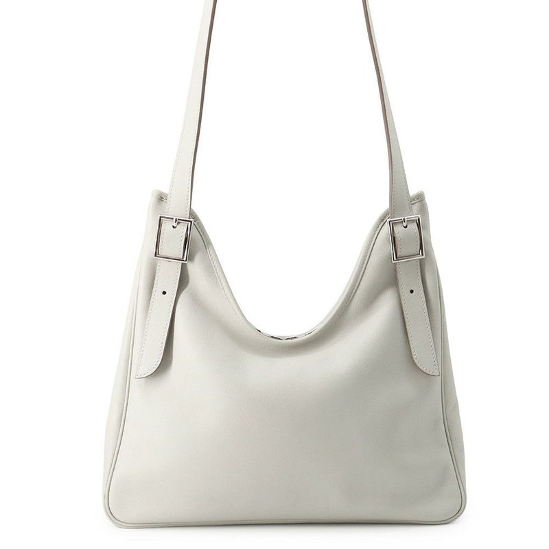 エルメス ショルダーバッグ マサイ カット32 パールグレー/シルバー金具 スイフト □O刻印