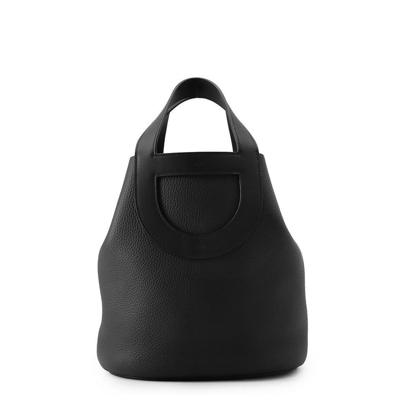 エルメス トートバッグ インザループ 23 ブラック/シルバー金具 トリヨンクレマンス/スイフト W刻印 黒