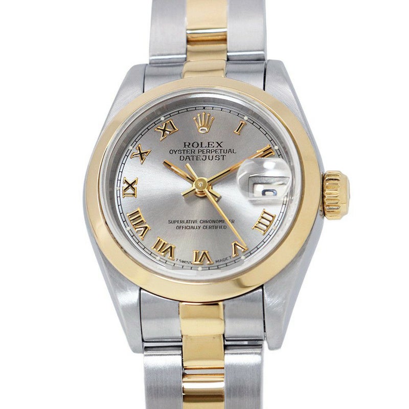 ロレックス デイトジャスト S番 SS/K18YG 69163 ROLEX 腕時計 スレート文字盤