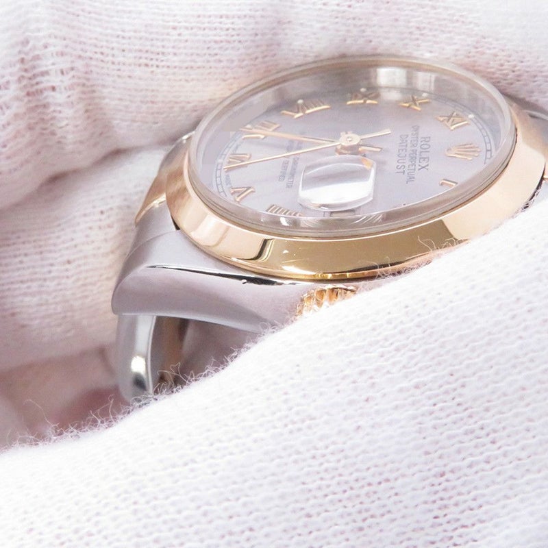 ロレックス デイトジャスト S番 SS/K18YG 69163 ROLEX 腕時計 スレート文字盤