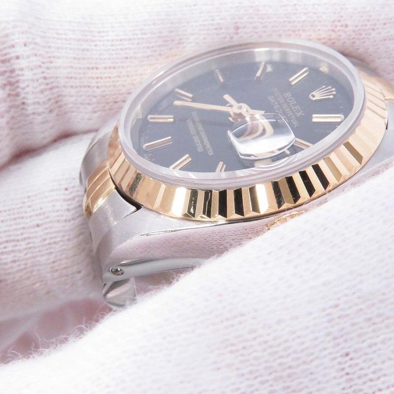 ロレックス デイトジャスト R番 SS/K18YG 69173 ROLEX 腕時計 黒文字盤