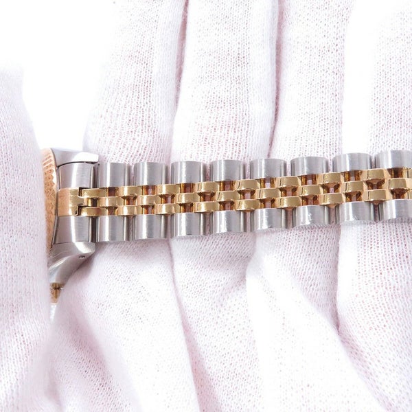 ロレックス デイトジャスト R番 SS/K18YG 69173 ROLEX 腕時計 黒文字盤