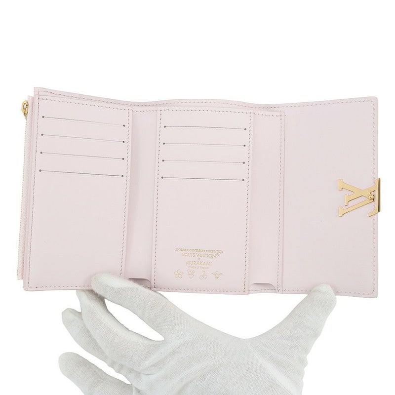 ルイヴィトン 財布 スムースラムレザー/チェリーブロッサム LV × TM ポルトフォイユ・カプシーヌ コンパクト M13445 村上隆