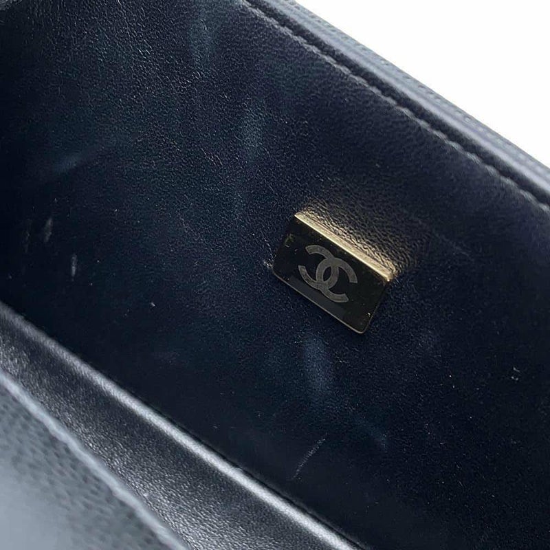 シャネル チェーンショルダーバッグ ボーイシャネル スモール マトラッセ ココマーク A67085 CHANEL 黒