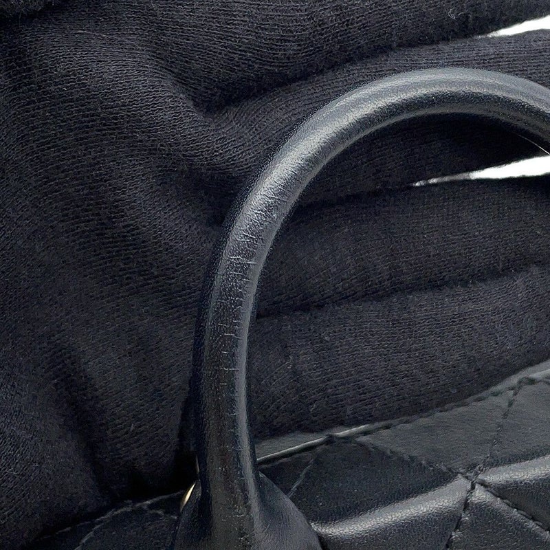 シャネル チェーンショルダーバッグ マトラッセ トランク バニティ ラムスキン AS3344 CHANEL 黒