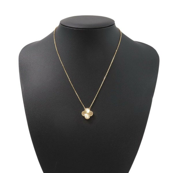 ヴァンクリーフ&アーペル ネックレス ヴィンテージ アルハンブラ ペンダント ギヨシェ K18YGイエローゴールド VCARP4KL00