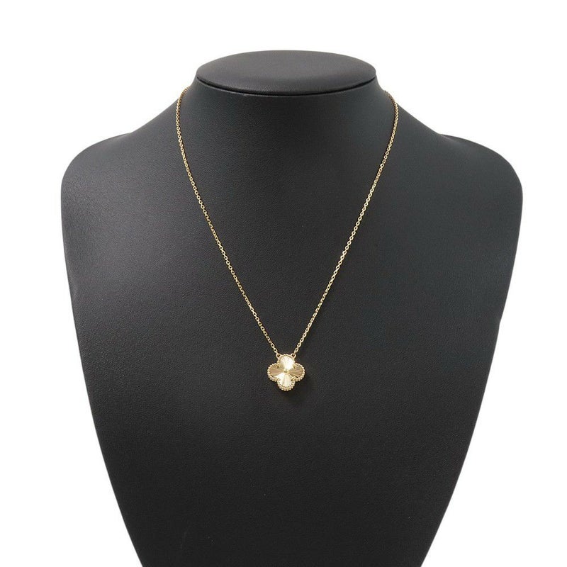 ヴァンクリーフ&アーペル ネックレス ヴィンテージ アルハンブラ ペンダント ギヨシェ K18YGイエローゴールド VCARP4KL00