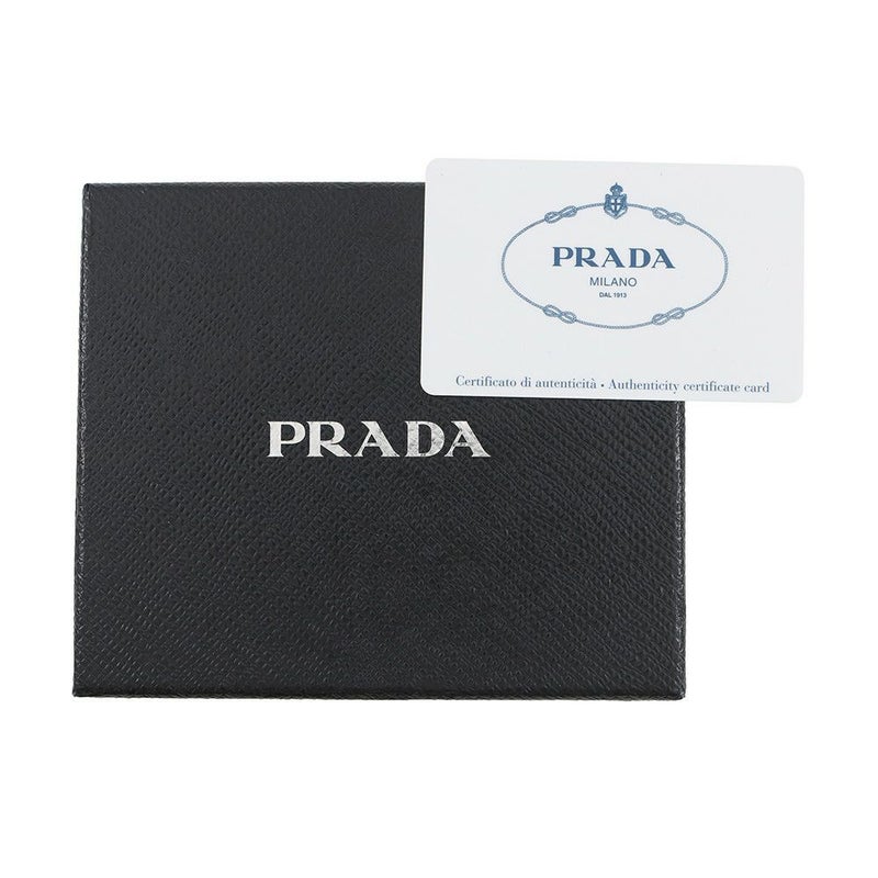 プラダ 三つ折り財布 サフィアーノ ロゴ トライアングル 1M0176 PRADA 財布 黒